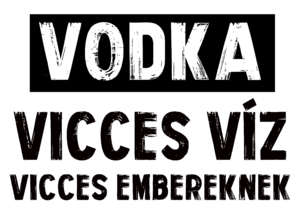 Vodka vicces víz - fekete