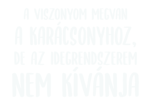 A viszonyom megvan a karácsonyhoz - fehér