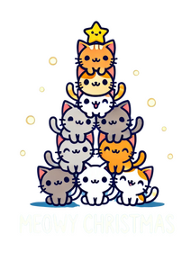 Meowy Christmas cats